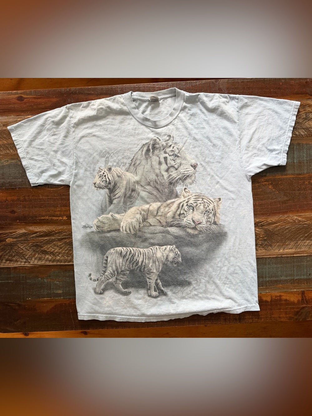 Jerzees Men’s XL The Mountain Light Blue Short Sleeve Tiger T-shirt | SKU 0721